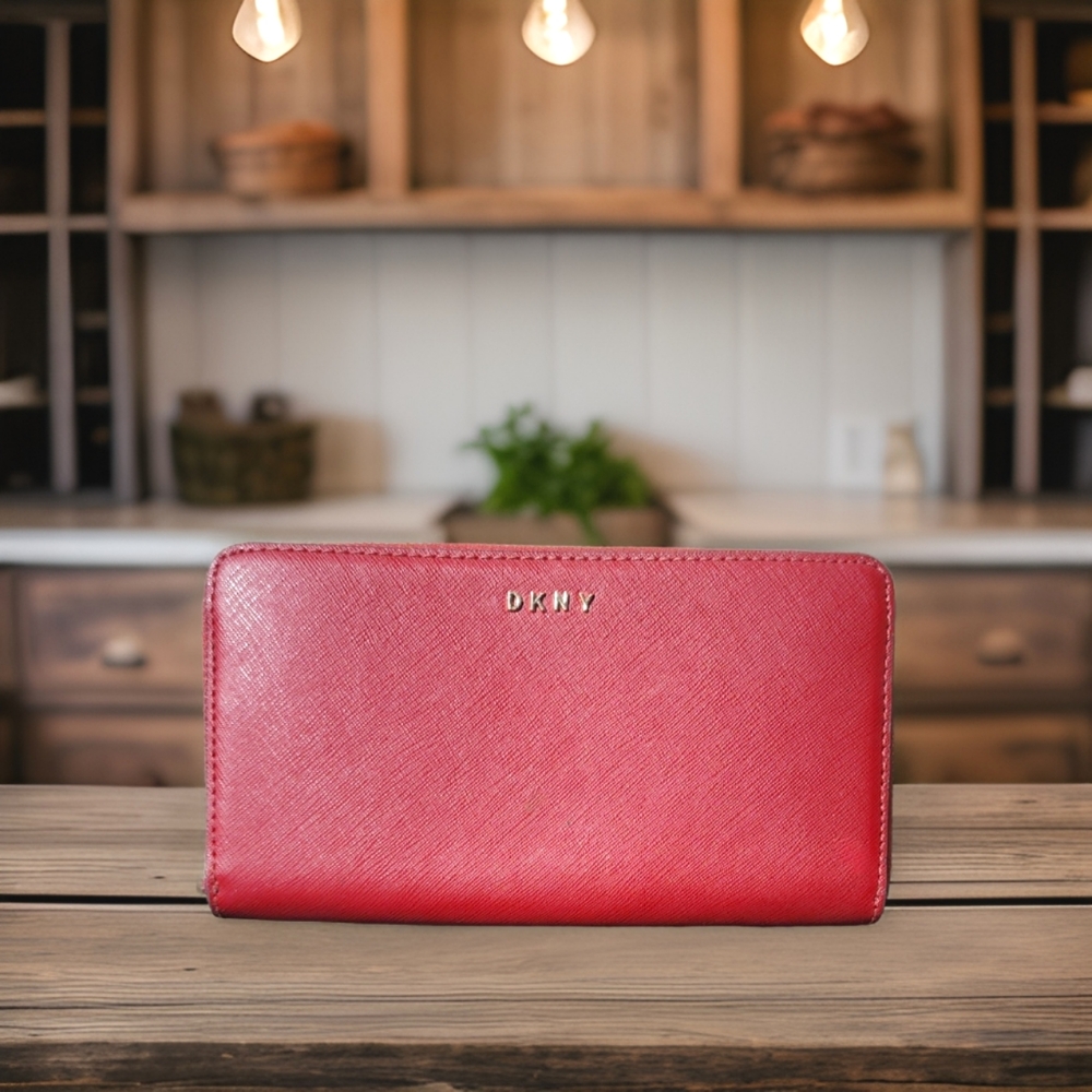 DKNY Grace Large zip around leather wallet